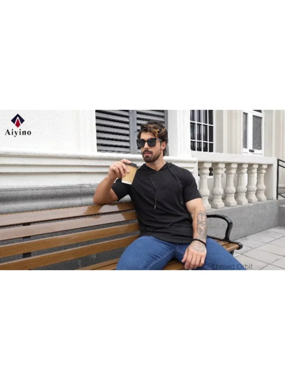 Men's Short Sleeve Fashion Athletic Hoodie Sport Sweatshirt Hip Hop Pullover